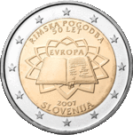 2 euros Slovnie 2007 - Trait de Rome